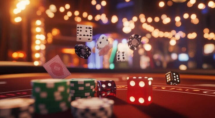 European Roulette wheel and betting layout on mega303 live table